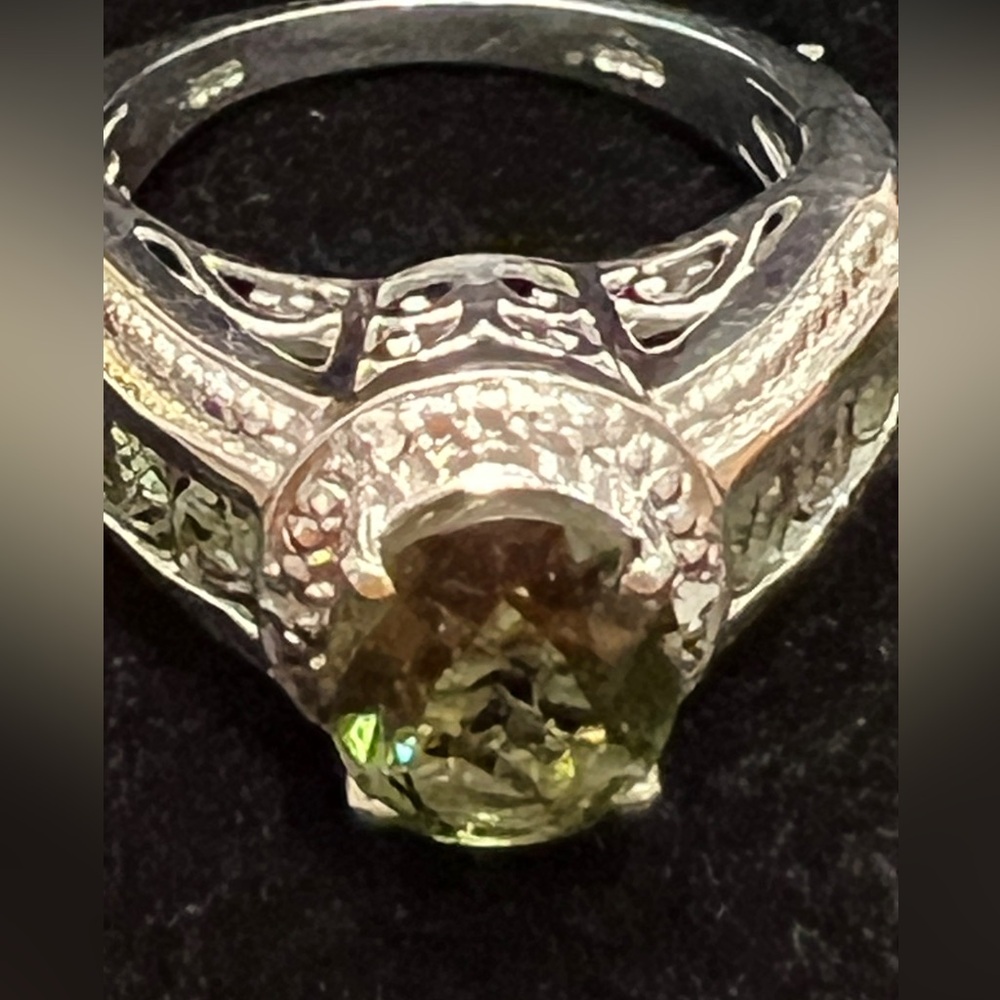 Peridot and Multi Gemstone Sterling Silver Ring - Picture 2 of 7